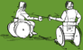 2 fencers en guarde. Sketch by unknown artist.