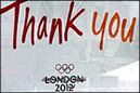 2012 London says Thank You flag